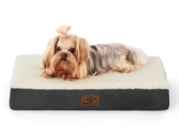 Bedsure orthopedic dog bed in gray with egg-crate foam