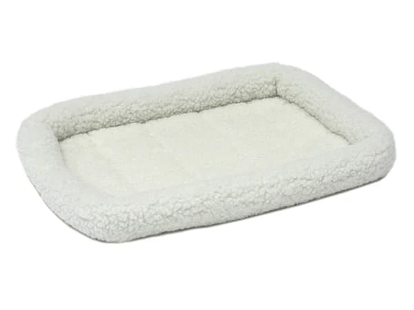 MidWest QuietTime Bolster dog bed in gray