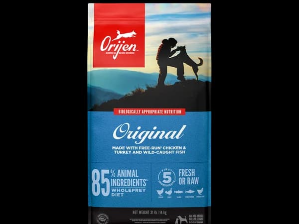 Orijen Original Grain-Free High-Protein dry dog food bag