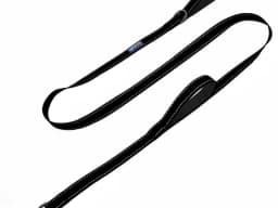 Max and Neo Double Handle reflective dog leash in black