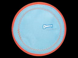 Chuckit! Paraflight Flyer dog frisbee in orange and blue