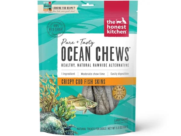 The Honest Kitchen Ocean Chews Crispy Cod Fish Skins Beams
