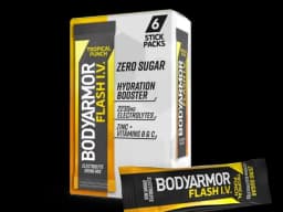 BODYARMOR Flash I.V. Tropical Punch 6-count box with single stick pack