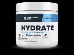 Transparent Labs Hydrate electrolyte powder tub Raspberry Lemonade 40 servings