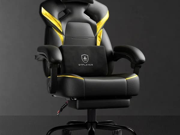 GTPLAYER ACE-Armor gaming chair in gold and black PU leather