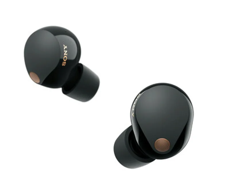 Sony WF-1000XM5 earbuds in black