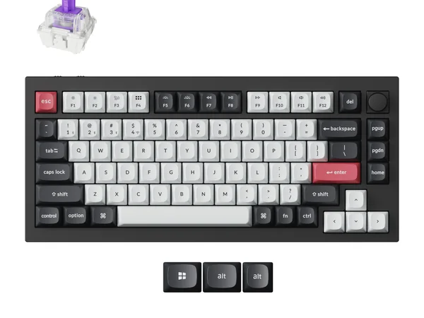 Keychron Q1 HE wireless QMK custom keyboard in carbon black
