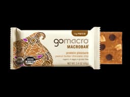 GoMacro MacroBar Peanut Butter Chocolate Chip organic plant-based protein bar