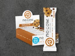 No Cow Peanut Butter Chocolate Chip vegan protein bar