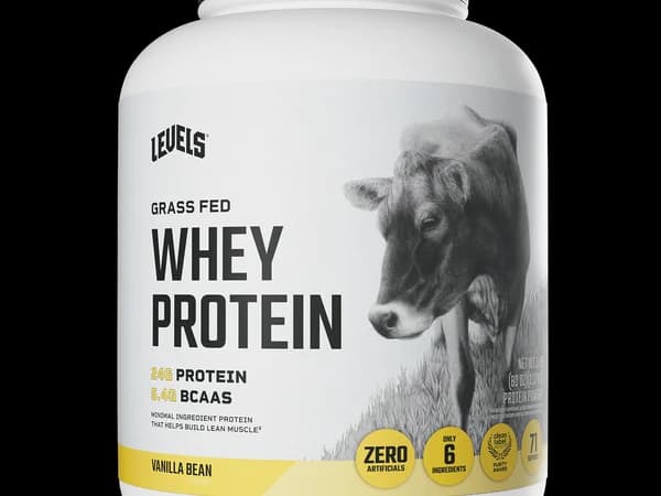 Levels Grass-Fed 100% Whey Protein unflavored 5lb tub