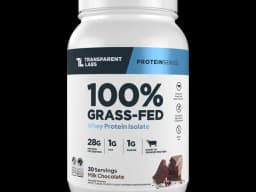 Transparent Labs 100% Grass-Fed Whey Protein Isolate tub