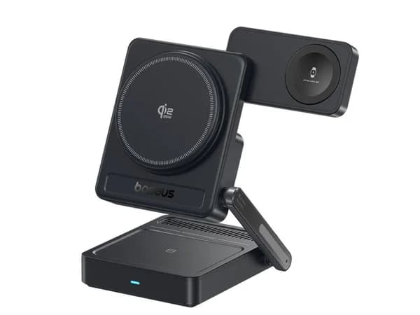 Baseus PicoGo AF21 3-in-1 foldable wireless charger in black