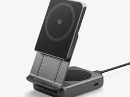 Spigen EF302MOQ 2-in-1 foldable wireless charger in black